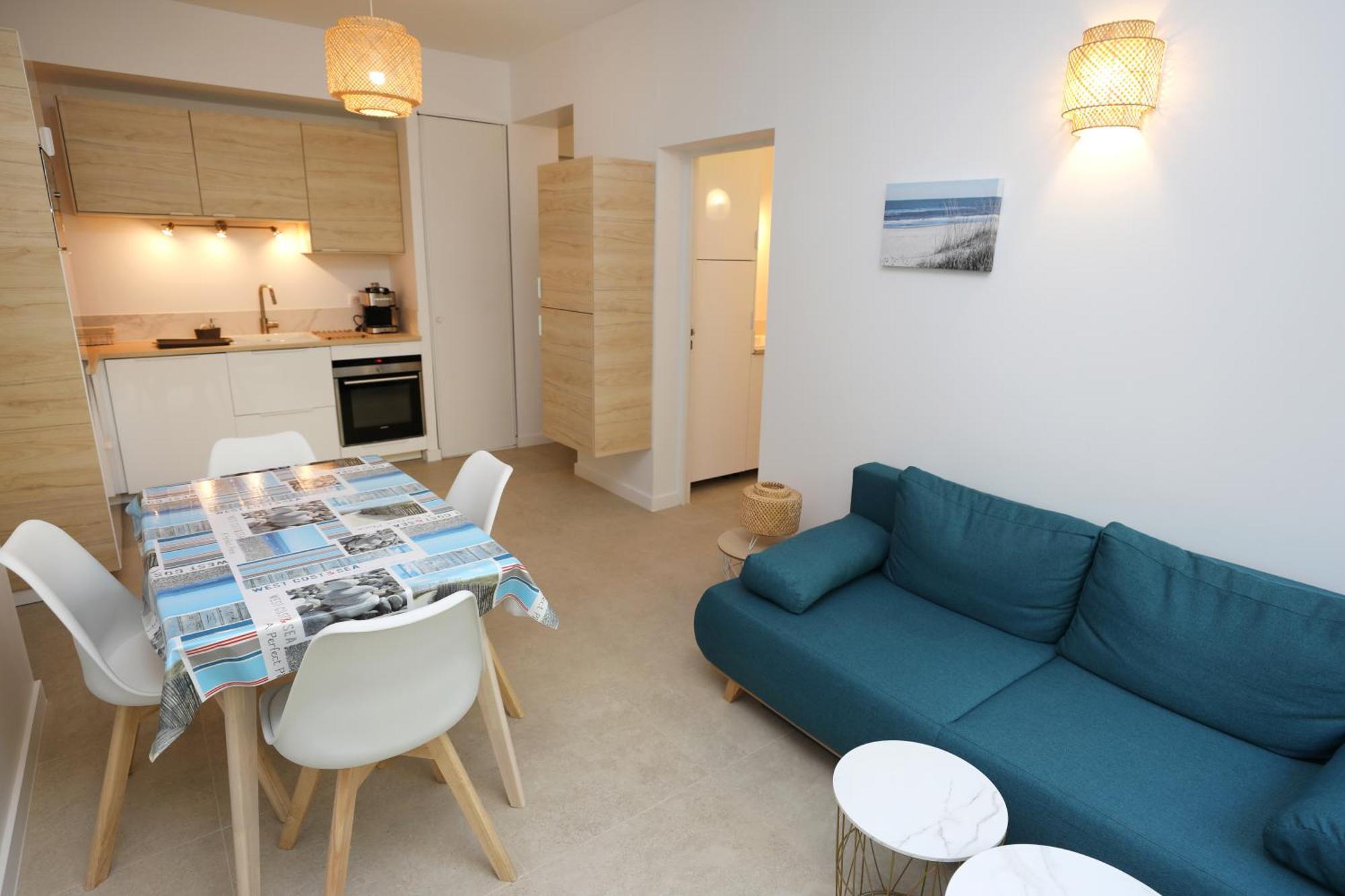 T2 Neuf Sur Jardin Proche Plage Каркеран Екстериор снимка